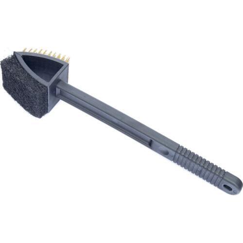 3 in 1 Barbecue Cleaning Brush Durable BBQ Grill Cleaner Steel Wire Sponge Shovel Set Outdoor Cooking Tools 1Pcs