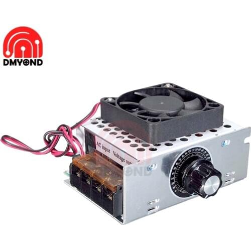 AC 110V-220V 4000W SCR Adjustable Motor Speed Controller Control Dimming Dimmers Voltage Regulator Thermostat Import High-power