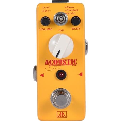 AROMA AAS-5 Acoustic Guitar Simulator Effect Pedal 3 Modes Aluminum Alloy Body True Bypass