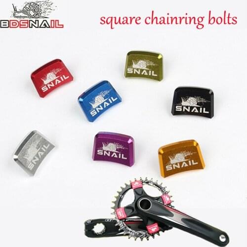 SNAIL 7075 Aluminum Alloy Chainring Bolts MTB Road bike and Mountain Bicycles Chainring Bolt Square Chainwheel Screws