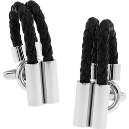 C-MAN Luxury shirt Black rope cufflink for mens Brand cuff buttons cuff links High Quality abotoaduras Jewelry