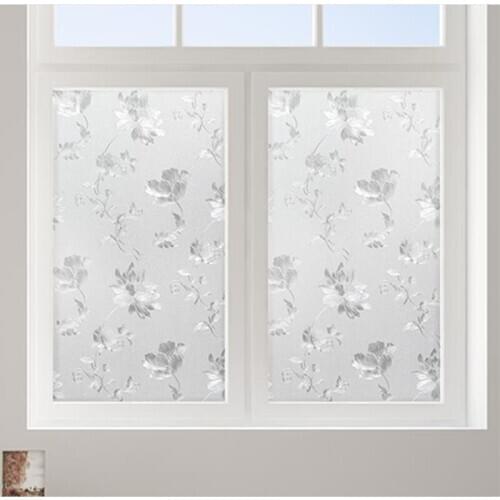 Contton Colour Opaque Thicken Static Frosted Stained Glass Window Film Decorative Home Privacy Glass Sticker Window Privacy Film