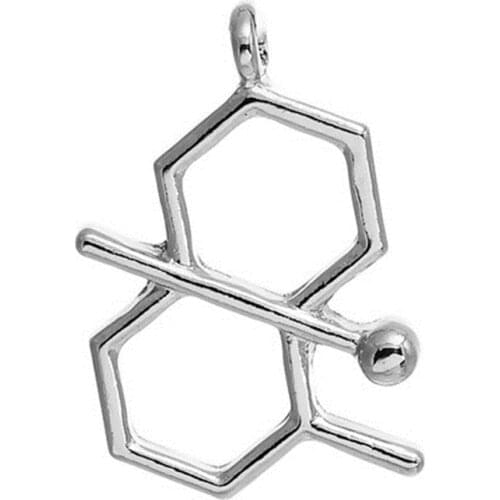 DoreenBeads Zinc Based Alloy Molecule Chemistry Science Charms Geosmin Silver Color Charms 29mm(1 1/8") x 19mm( 6/8"), 5 PCs