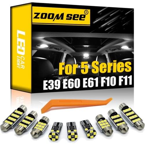 Perfect White Error Free Canbus LED Lamp interior dome map roof light bulb Kit for BMW 5 Series E39 E60 E61 F10 F11 (1996-2017)