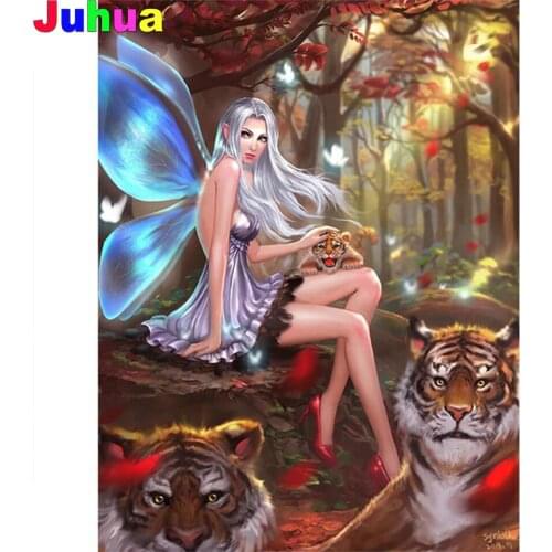 Cartoon Fairy Beast 5D DIY diamond painting,full,square,round elf tiger diamond embroidery mosaic diamond stitch home decor