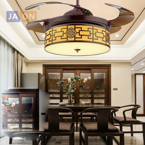 LED Chinese Iron Acryl ABS Remote Control Ceiling Fan.LED Lamp.LED Light.Ceiling Lights.LED Ceiling Light.For Foyer