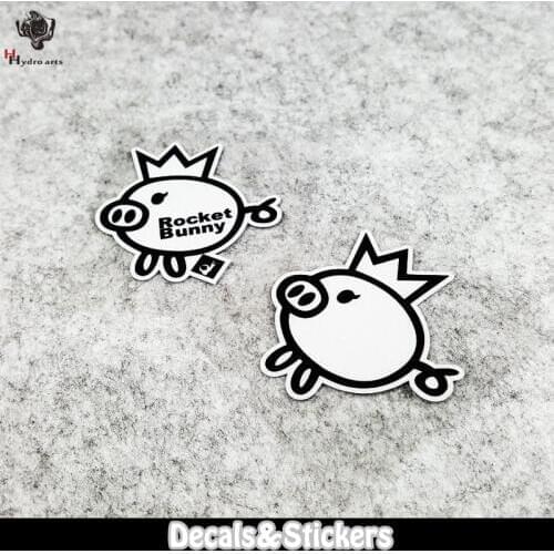 NO.LN260 Cartoon Crown Pig MOTO GP Reflective Sticker Car Sticker Decals Racing Motorcycle Windshield Bike Tank cup