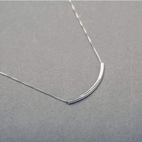 Fashion Jewelry Silver Color Line Geometric Necklaces Pendants For Women Long Chain Necklaces Collar Mujer Collares