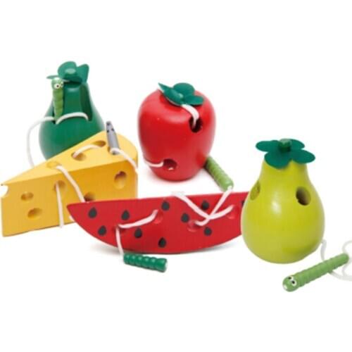 Montessori Toys Puzzle Educational Wooden Toys Baby Children Fingers Flexible Training Science Twisting Worm Toy