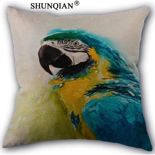 Custom parrot art Pillowcase Custom cotton pillowcases decorative beauty Home Furnishing customized pillow