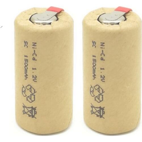 Ni-CD 1.2V SC1500mAh Sub C high power 10C rechargeable battery for Walkie talkie power tools cordless electric drill/Ni Cd 1.2V