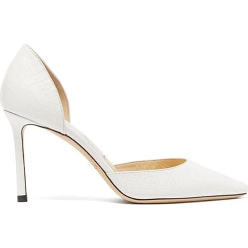 Summer new pointed shallow mouth stiletto banquet dress womens single shoe white fashion oversized wild work comfortable sandal