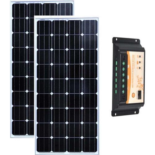 Pannello Solare 12v 150w 2 PCs Solar Panels 24v 300w Carregador Solar Chargeur Solaire Solar Charge Controller 12v/24v 20A Camp