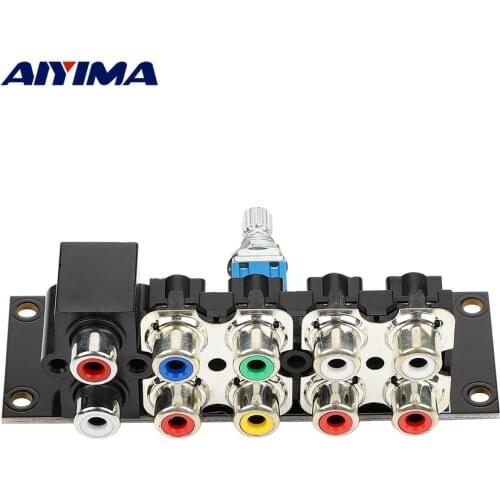 AIYIMA Audio Signal Switch Input Selection Board RCA 4 Ways Audio source Signal Relay Selector Switching Board for Home Theater