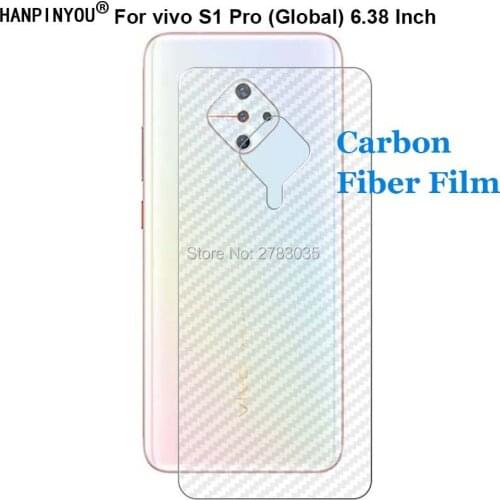 For vivo S1 Pro (Global) 6.38" Durable 3D Anti-fingerprint Carbon Fiber Back Film Screen Protector (Not Tempered Glass)