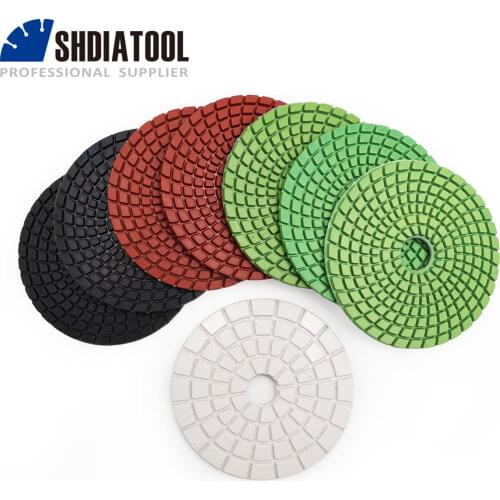 DIATOOL 8pcs/set Professional Premium diamond quality polishing pads for marble & granite Diameter 100mm sanding discs