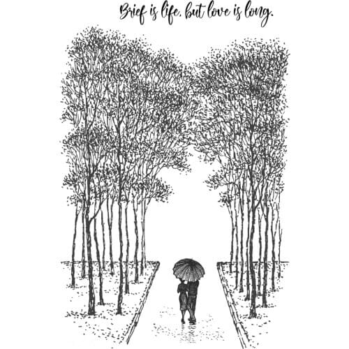 AZSG Love Forever / Tree Clear Stamps For DIY Scrapbooking Decorative Card Making Crafts Fun Decoration Supplies 10*15cm