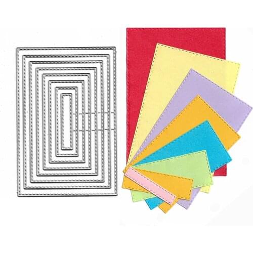 Rectangle Frame Dies Metal Cutting Die Scrapbooking DIY Mold Decorative Craft Cut Stencil Paper Cutter Knife Mould Slimline Dies