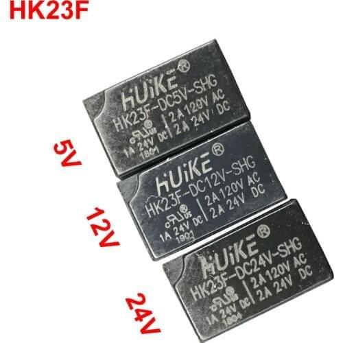 50PCS HUIKE HK23F HK23F-DC5V-SHG HK23F-DC12V-SHG HK23F-DC24V-SHG Volt Power Relay 5V 12V 24V 2A 2FormC 6-Pin 6 Pins *FD144-146