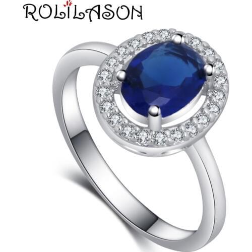 Кольца с фианитами для женщин ROLILASON China At AliExpress