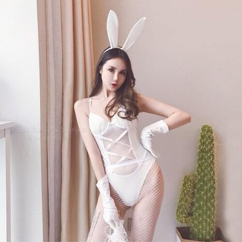 Sexy Bunny Girl Costumes Women Cosplay Halloween Costumes Cute Bunny Outfit for Women Bodysuit Lingerie Sexy Halloween Costumes