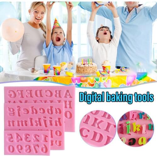 Silicone Mold Letter Number Mould 3 Set Of Soft Candy Chocolate Baking Molds Baking Cake Decor moldes de silicona