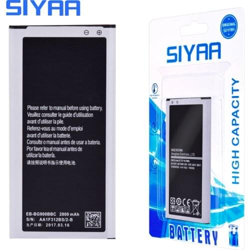 SIYAA Original EB-BG900BBC EB-BG900BBE Battery For Samsung S5 G900S G900F High Capacity 2800mAh High Quality Li-ion Battery