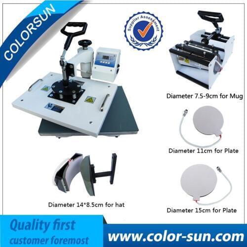 5 in 1 heat press machine for printing mug T-shirt plate hat