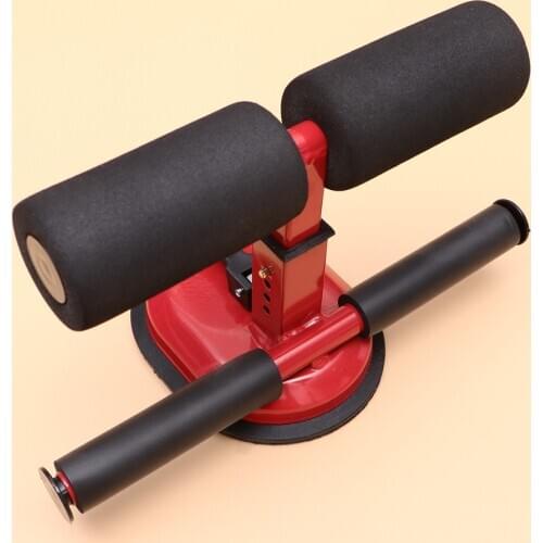 1PC Creative Fitness Equipment Sit-up Assist Device Suction Cup Type Sit-up Abdominal Trainer for Home Men (Red)