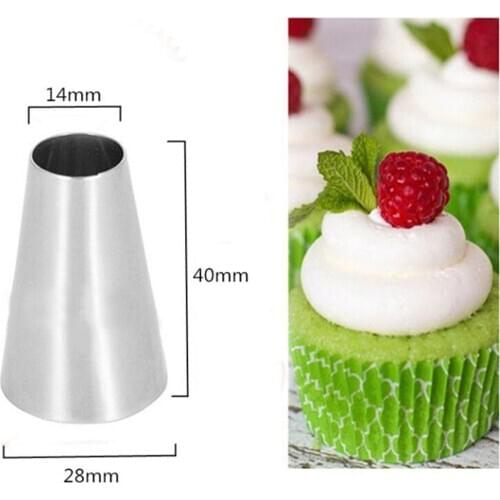 #1A Large Size Round Metal Cake Cream Decoration Tip Stainless Steel Piping Icing Nozzle Pastry Tools Baking Tools