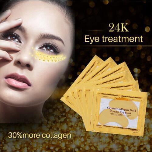 24Pcs=12Packs Collagen Gold Powder Crystal Eye Mask Anti Aging Eyelid Patch Moisture Face Care Skin Care Eye Patches