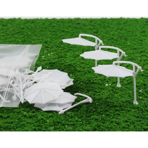 24pcs DIY parasol Model Train Railway Hanging umbrella Gifts 1:75 1:100 1:150 1:200 OO TT N Z Scale TYS04 raliway building