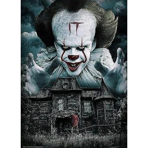 3D DIY Diamond Painting Horror clown zombie 5D Embroidery Cross Stitch Rhinestone Mosaic Painting Decor Gift