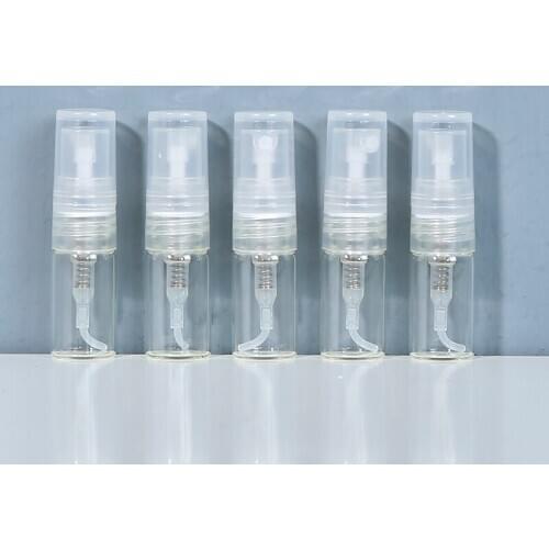 50/100/200pcs 2ml Mini Glass Perfume Spray Bottle For Sample Clear Transparent Color Glass Atomizer Empty Bottle