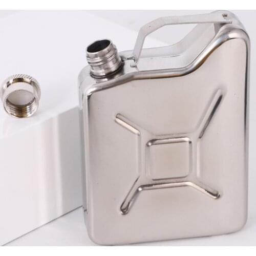 50pcs 5oz Oil Liquor Hip Flask Creative Stainless Steel Wine Pot Fuel Petrol Gasoline Can SN56