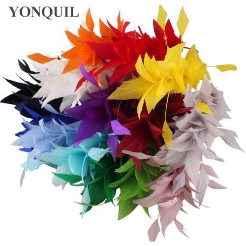 6PCS Beautiful Goose Feathers Flower Wedding Corsages Pheasant Feathers For Crafts Headdress DIY Home Decoration Accessories