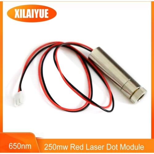650nm 250mw Red Laser Dot Module , Adjustable Focal Length,High Power Laser DIY Engraving Machine Laser Head