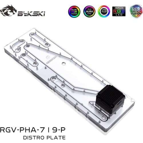 BYKSKI Acrylic Tank use for PHANTEKS 719LTG Case Computer Case / 3PIN 5V D-RGB / Combo DDC Pump Cool Water Channel Solution