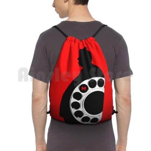 Hitchcock Dial M For Murder Backpack Drawstring Bags Gym Bag Waterproof Alfred Hitchcock Psycho The Birds Vertigo