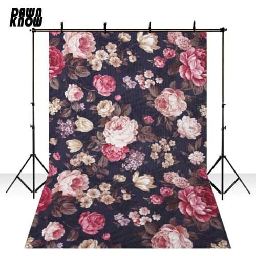 DAWNKNOW Floral Wallpaper Vinyl Photography Backdrops For Wedding Polyester Backgrounds For Children Photo Studio F1250
