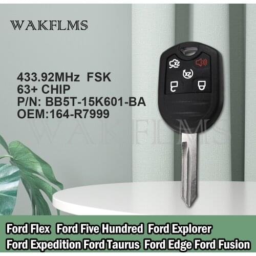 For Flex Fusion Five Hundred Explorer Expedition Edge 2007-2015 Remote Car Key BB5T-15K601-BA 164-R7999