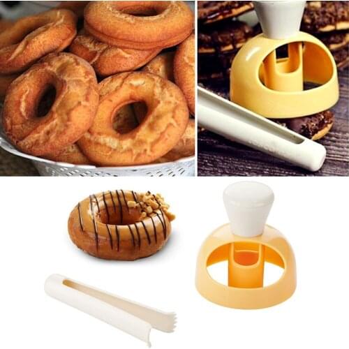 Donut Mold DIY Cake dipping tongs American large Bakeware doughnut Food Grade ABS plastic hollow bread Cutter Maker baking tools