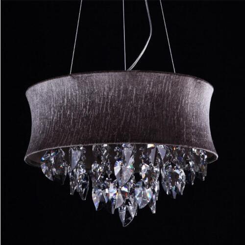 FUMAT Smoke Grey Crystal Chandelier Modern Suspension Light For Living Room Bed Room Gray Shade Light LED K9 Crystal Chandeliers