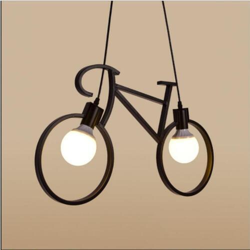 Nordic artistic bicycle chandelier Restaurant bedroom lamps childrens room features a balcony hallway aisle lights, AC110-240