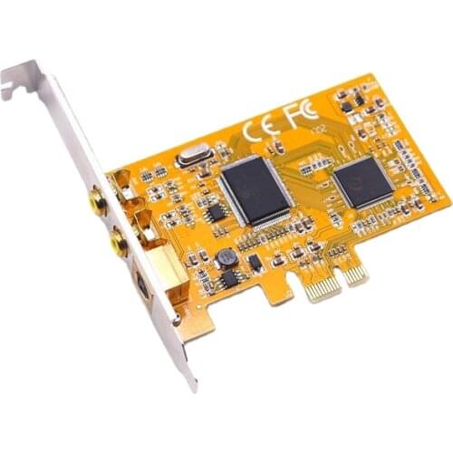 PCIE 878A Capture Card PCI-E 878 Sonography Medical Image 2 PORTS AV Svhs Terminal Connector Video Capture card SDK2000 1394