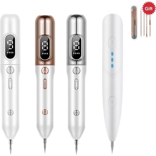 9 Level Laser Plasma Pen Mole Tattoo Removal Dark Spot Remover Machine Facial Freckle Tag Wart Removal LCD Face Skin Beauty Care