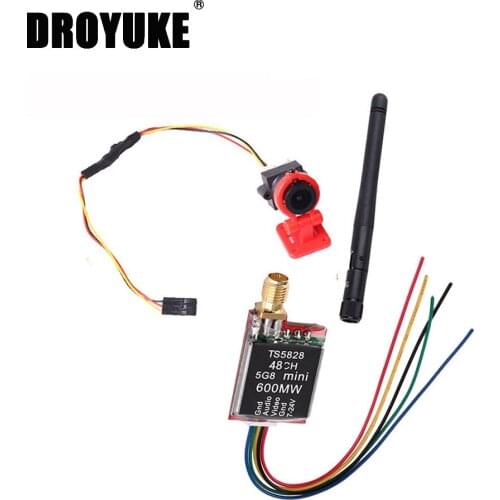 Droyuke FPV Mini Video Camera 1000 TVL Line 2.8mm lens / TS5828 Micro 5.8G 600mW 48CH Transmitter Camera base For RC FPV Drone