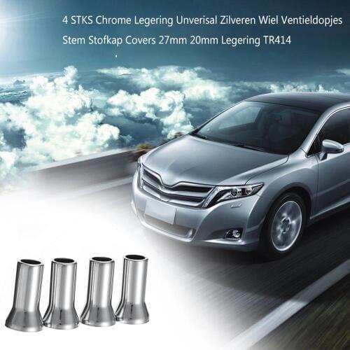 Plastic 4PCS/Lot Chrome Alloy Caps Universal Silver Wheel Tyre Valve Caps Stem Dust Cover Airtight Cover