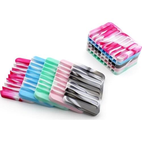 Muti-color Silicone Soap Tray Holder Soaps Dish Box Case Container Wash Shower Storage Stand Home Bath