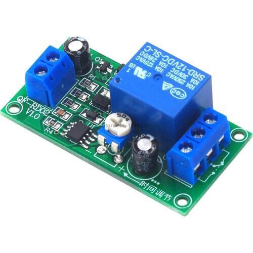 NE555 Time Delay Relay DC 12V Conduction Trigger Timing Delay Timer Switch Pulse Generation Adjustable Time Relay Module